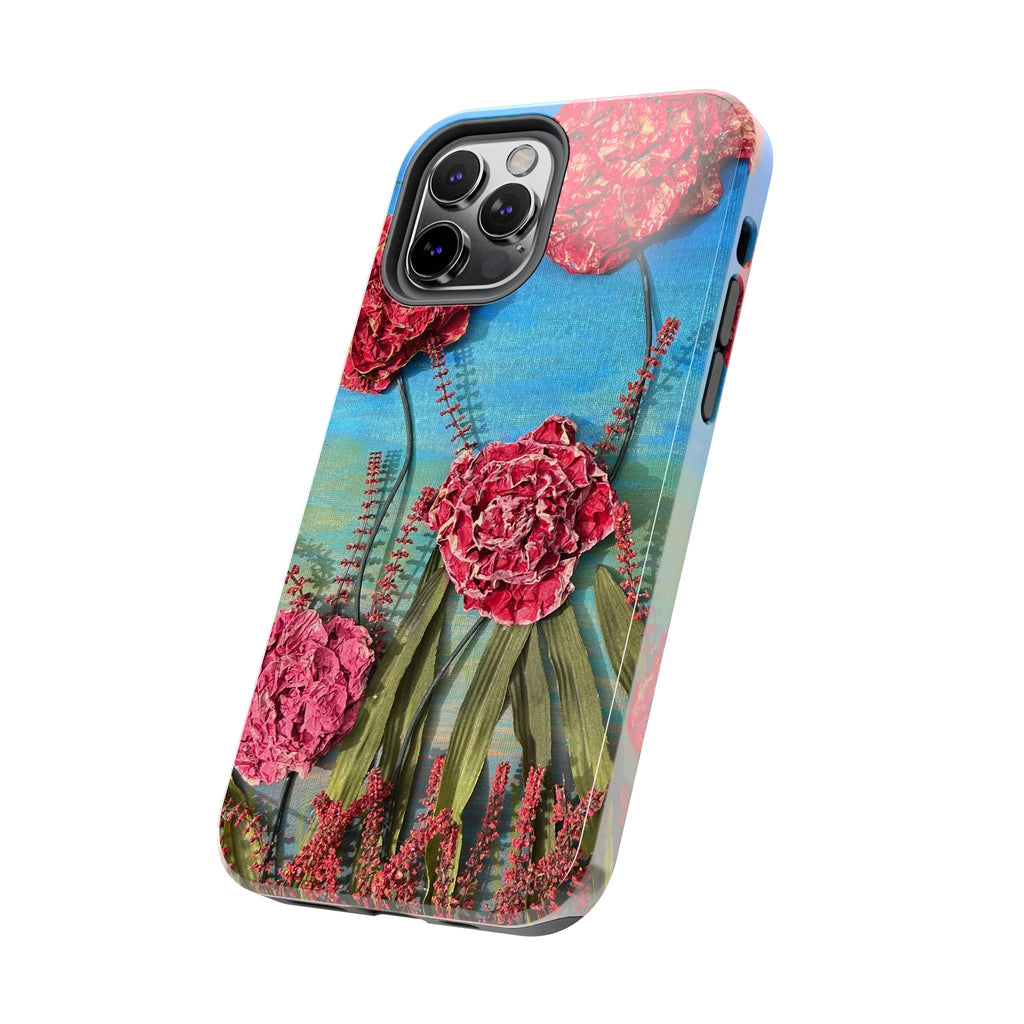 Pink Carnation Garden Tough Phone Case — Hand-Painted Floral, Faith-Inspired Protective Cover