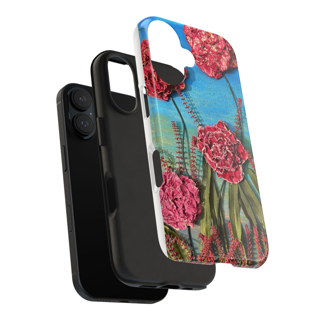 Pink Carnation Garden Tough Phone Case — Hand-Painted Floral, Faith-Inspired Protective Cover