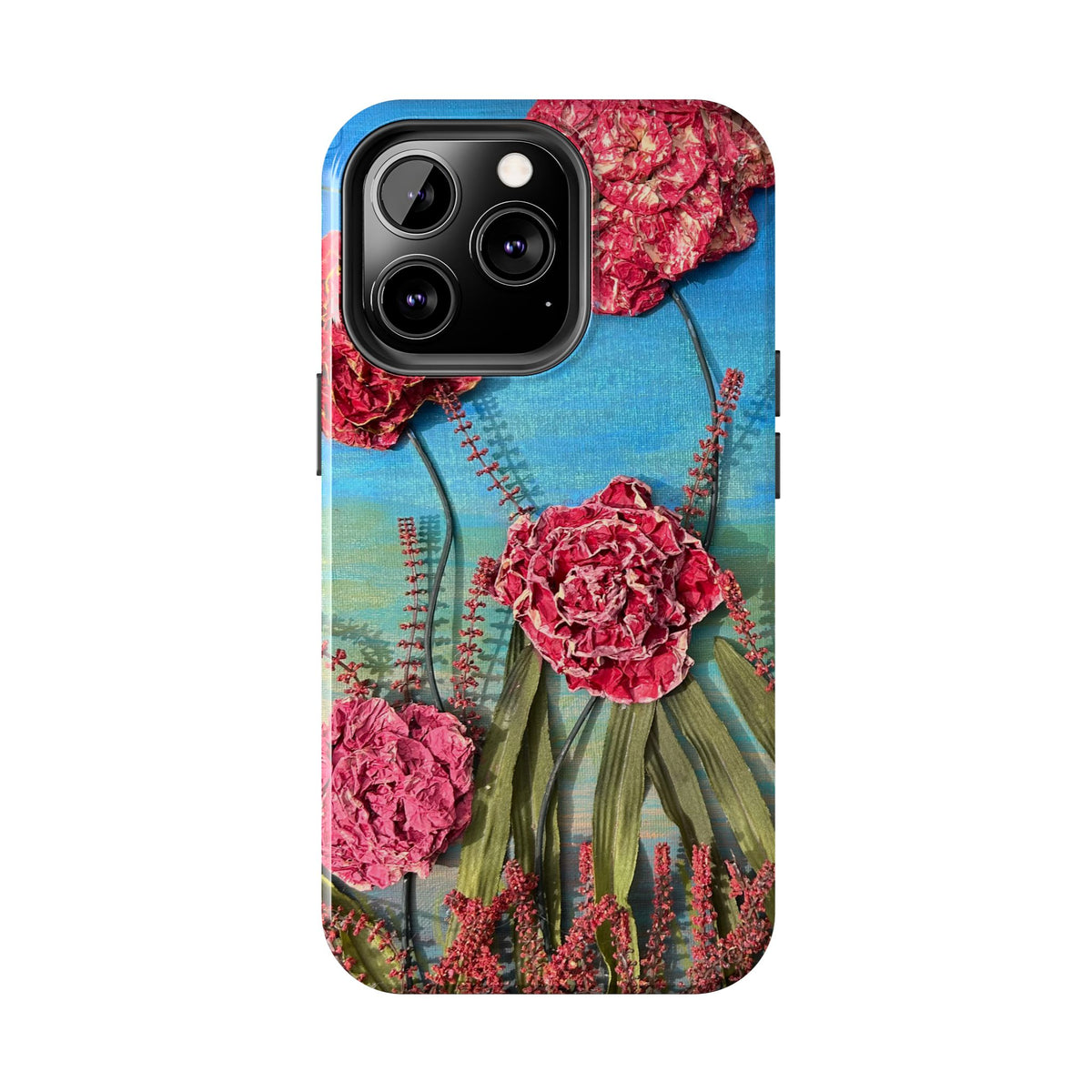 Pink Carnation Garden Tough Phone Case — Hand-Painted Floral, Faith-Inspired Protective Cover