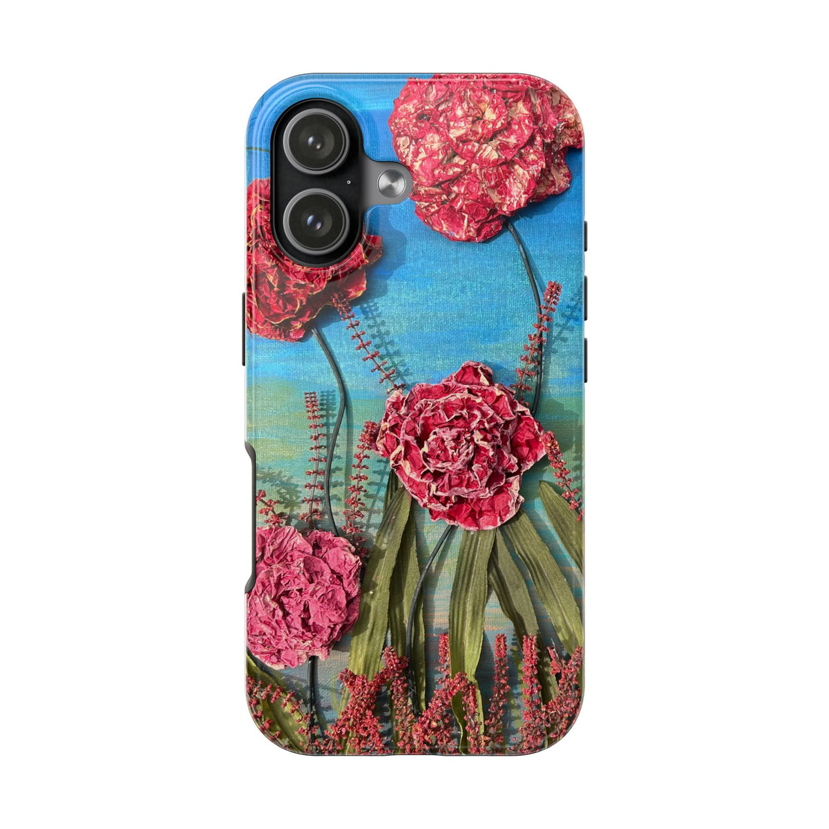 Pink Carnation Garden Tough Phone Case — Hand-Painted Floral, Faith-Inspired Protective Cover