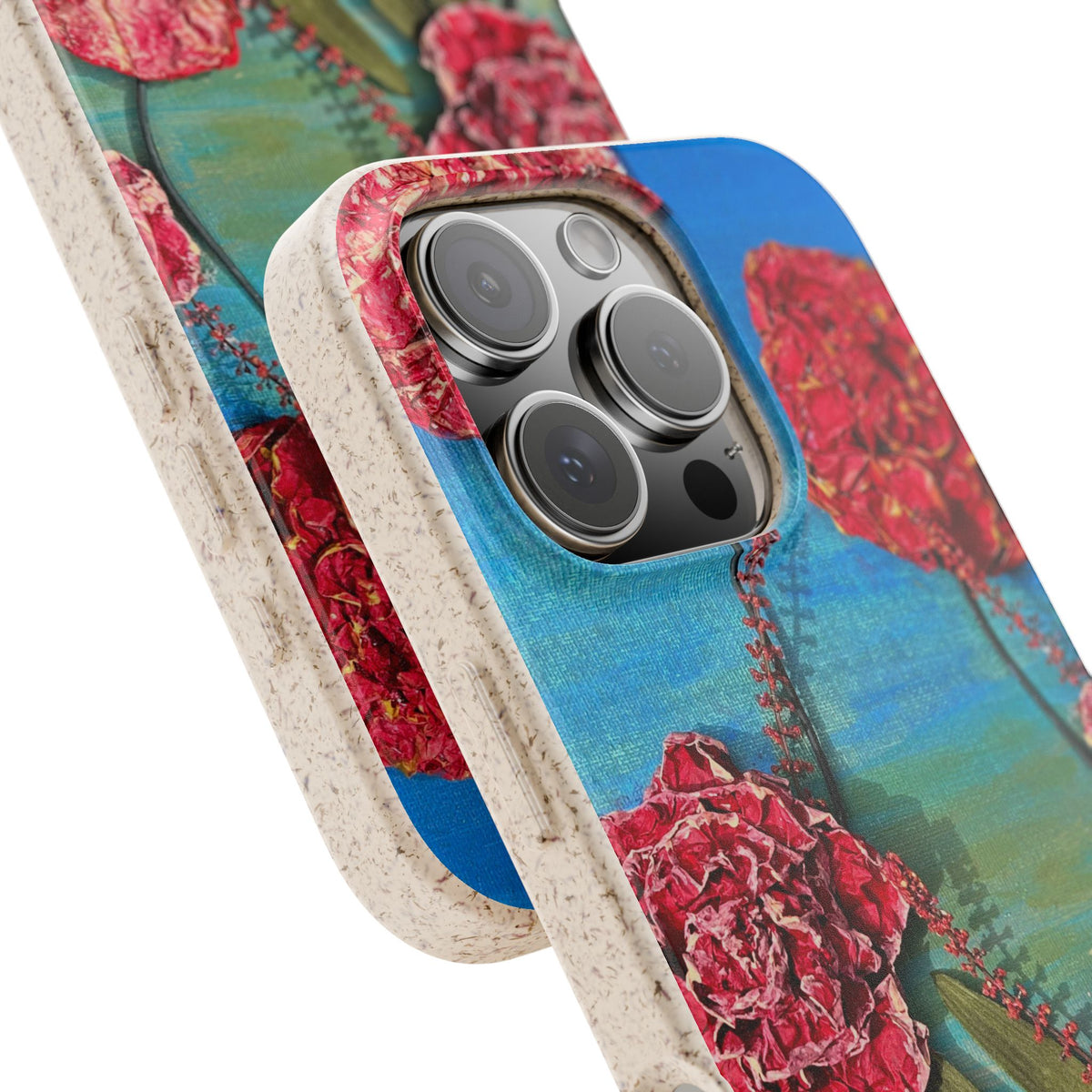 Biodegradable Floral Phone Case — Pink Carnation Eco-Friendly iPhone Cover