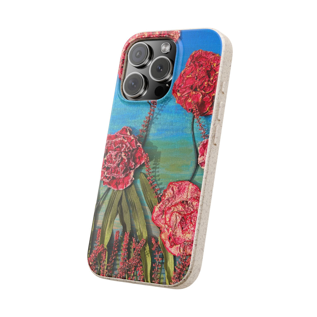 Biodegradable Floral Phone Case — Pink Carnation Eco-Friendly iPhone Cover