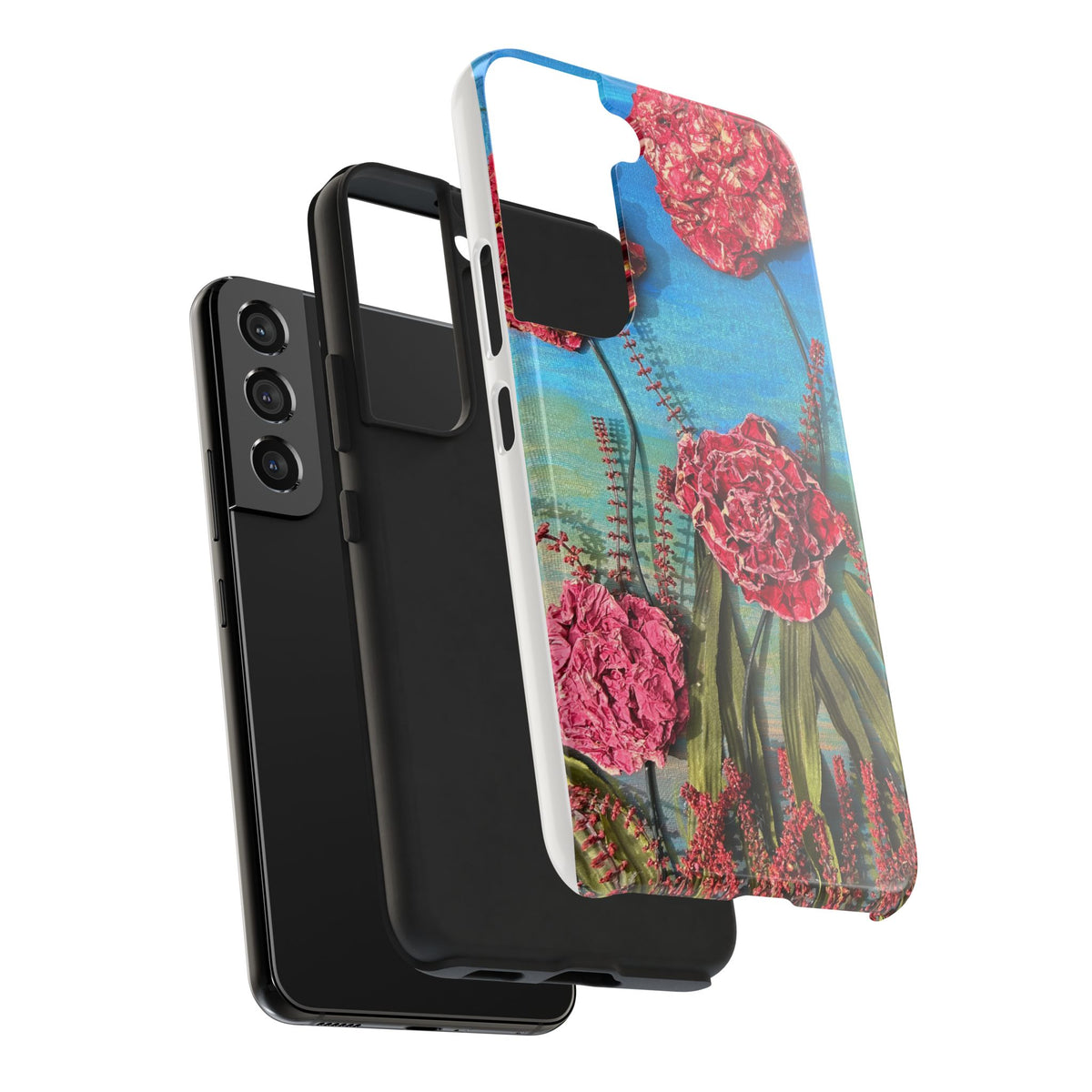Pink Carnation Garden Tough Phone Case — Hand-Painted Floral, Faith-Inspired Protective Cover