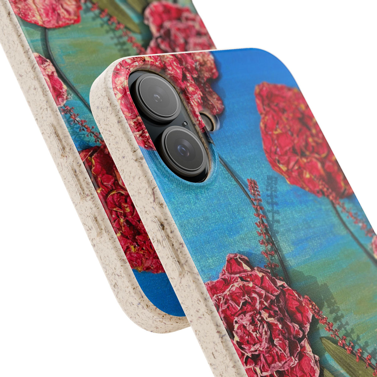 Biodegradable Floral Phone Case — Pink Carnation Eco-Friendly iPhone Cover
