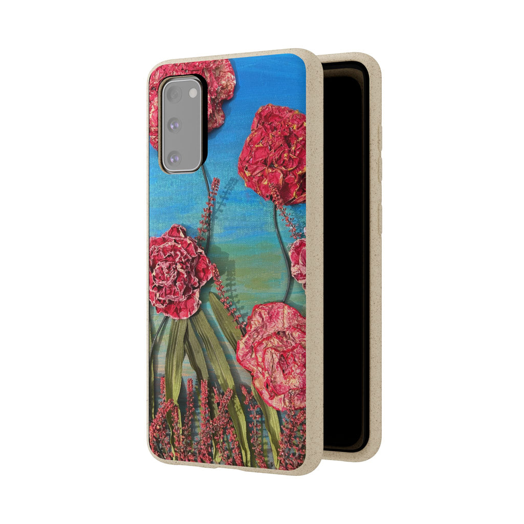 Biodegradable Floral Phone Case — Pink Carnation Eco-Friendly iPhone Cover