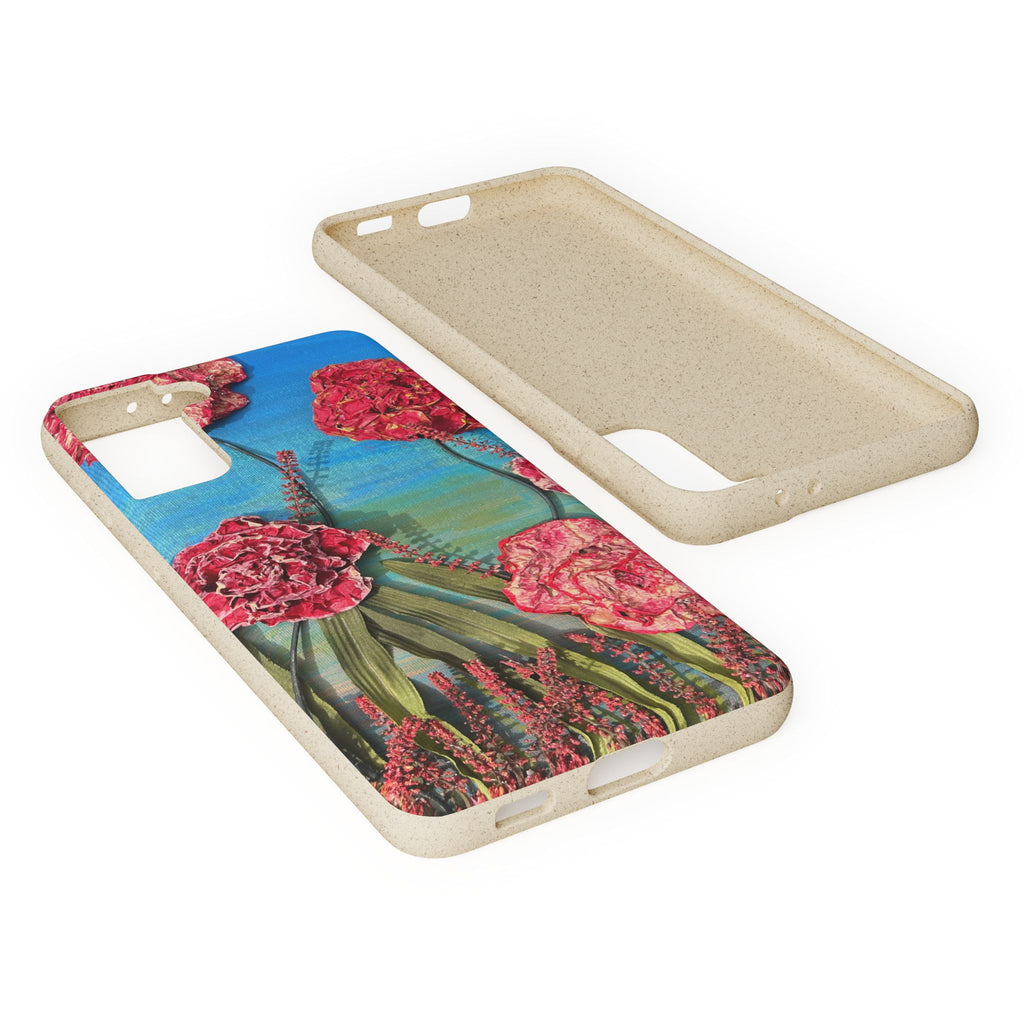 Biodegradable Floral Phone Case — Pink Carnation Eco-Friendly iPhone Cover
