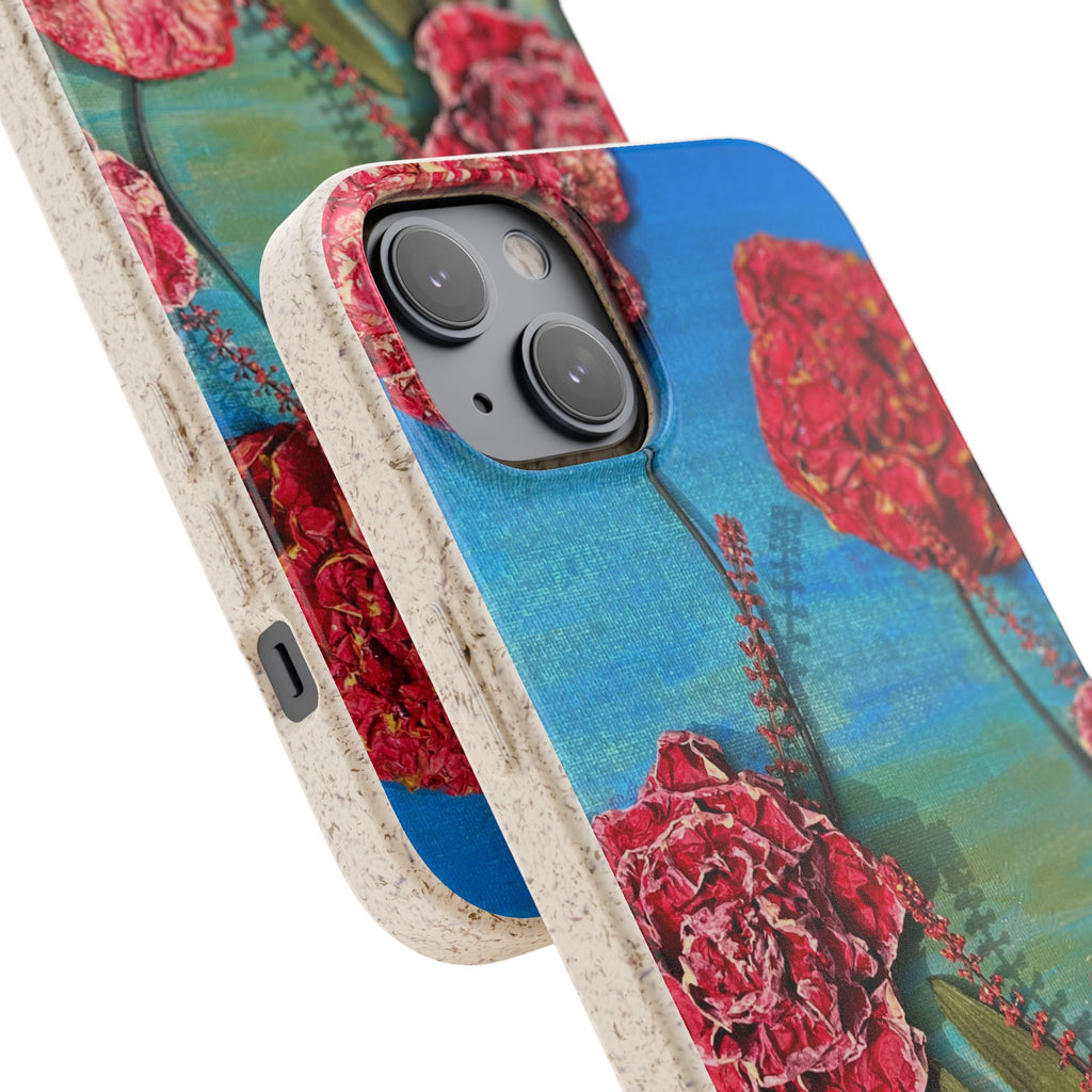 Biodegradable Floral Phone Case — Pink Carnation Eco-Friendly iPhone Cover
