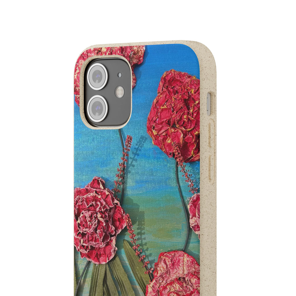 Biodegradable Floral Phone Case — Pink Carnation Eco-Friendly iPhone Cover